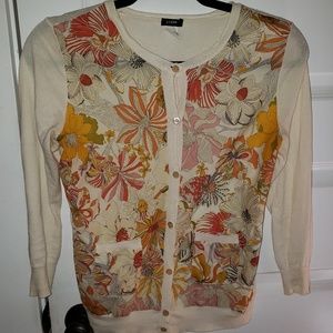 Cute JCrew floral cardigan